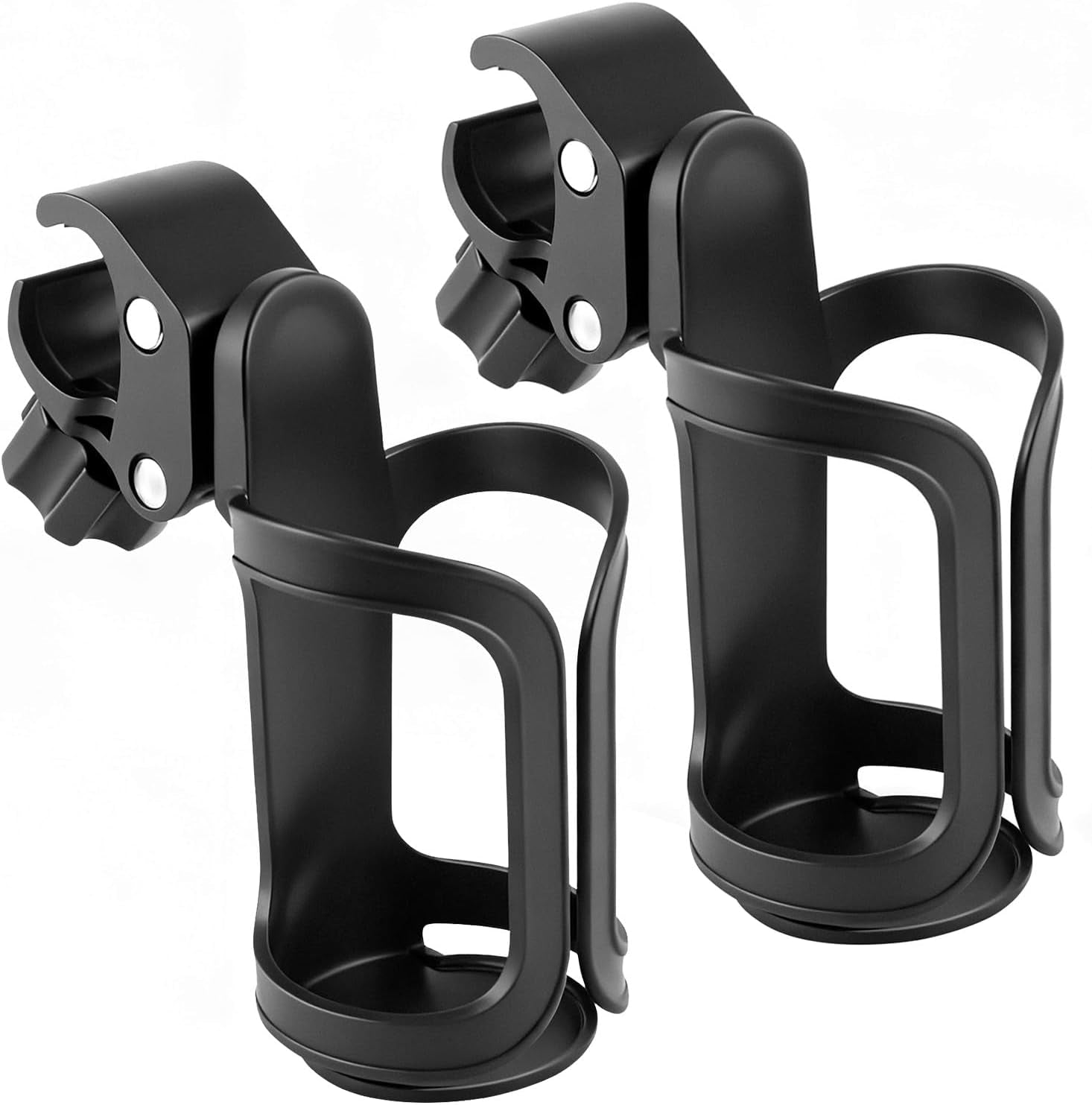 Pack of 2 Adjustable Bike Water Bottle Holder Mountain Bike Accessories for Men | Lightweight Mountain Bikes Water Bottle Cage & Cup Holder Bicycle Accessories | MTB Cup Grip for Riding - Black