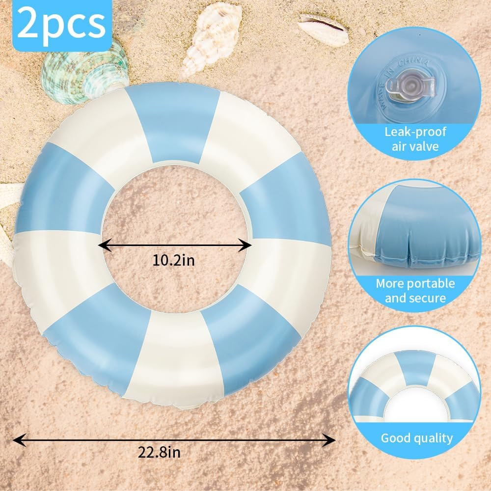 Pool Tubes for Kids, Inner Tubes for Pool, round Intertubes Pool Floating Tubes Swim Pool Rings Floaties Tubes