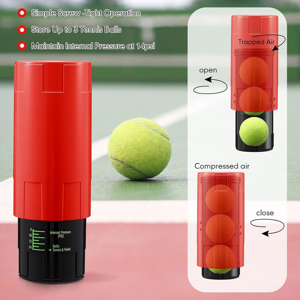 Tennis Ball Pressurizer for 3 Balls 14 Psi