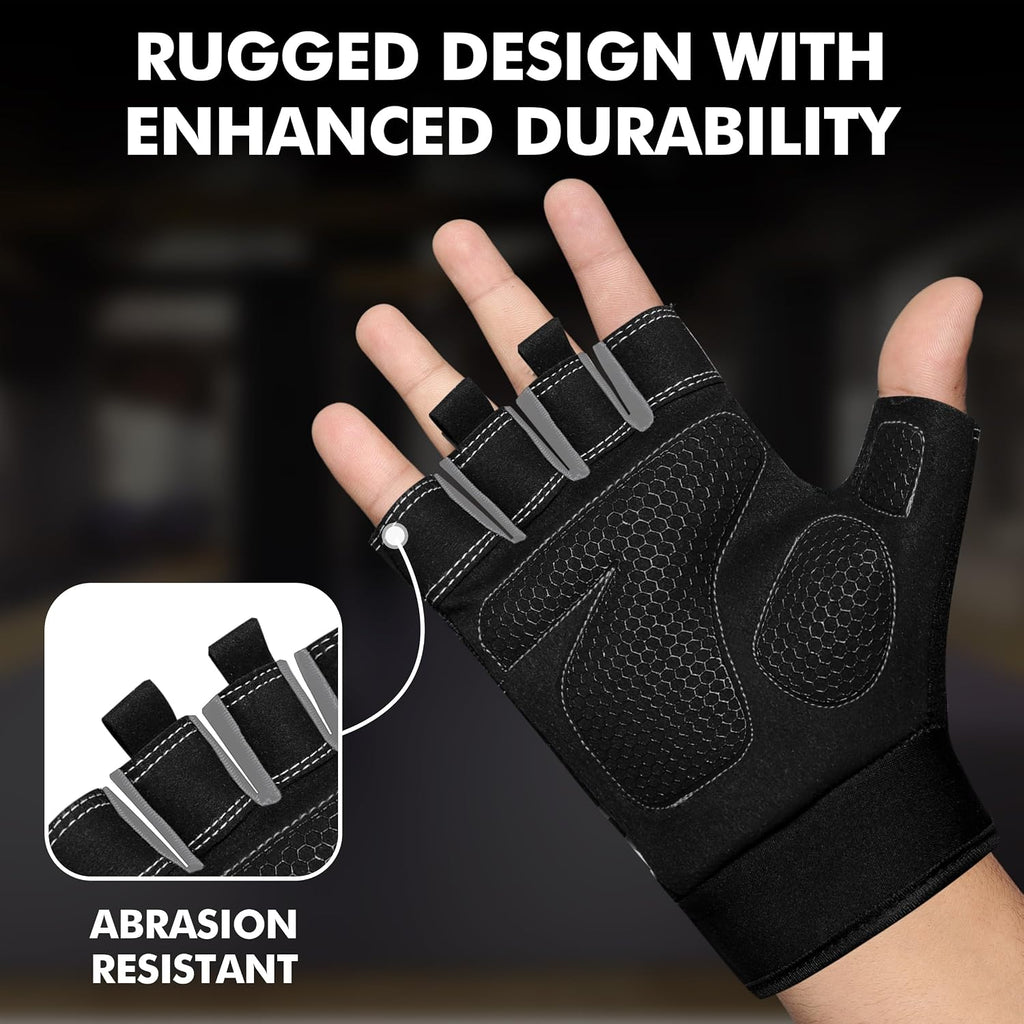 Gym Gloves for Weight Lifting,Workout Gloves with Full Palm Protection–Breathable Fitness Glove for Men & Women,Powerlifting,Pull Ups,Cycling,Gym Training