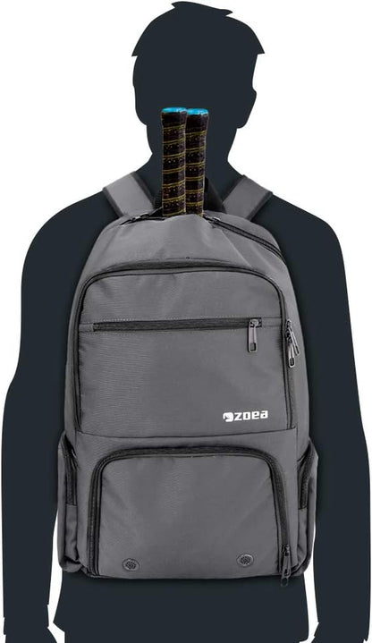 Tennis Bag Tennis Backpack Pickleball Bag Tennis Bags for Men Black with a Ventilated Shoes Compartment and 2 Extra Drawstring Bags (Grey)