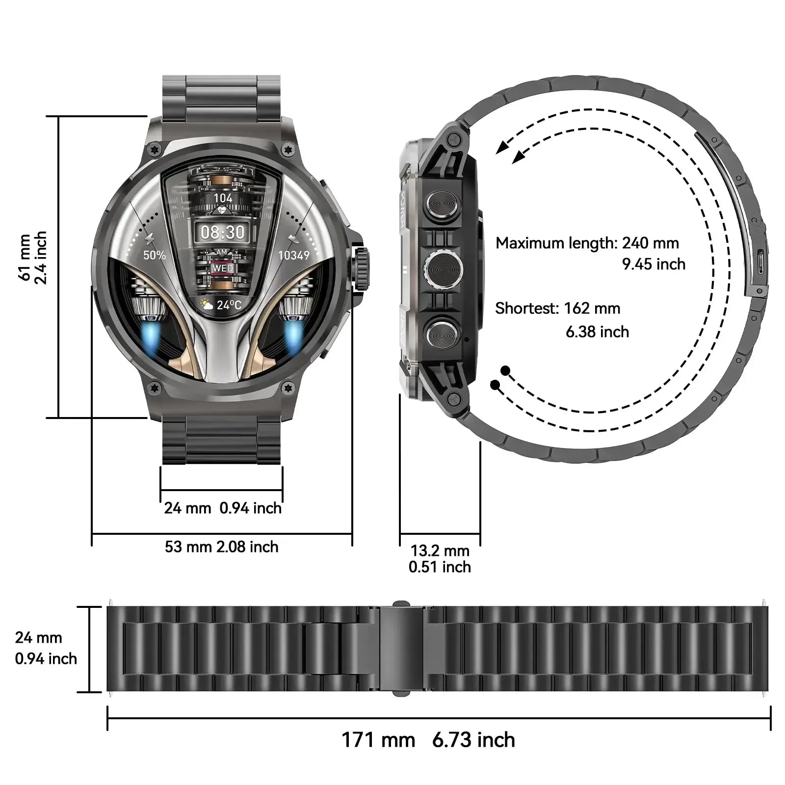 Multifunctional Smart Watch, Smartwatch with Calls, Fashion Digital Watch with Answer/Make Calls &amp; 100+ Sport Modes, Waterproof Sports Watch for Women &amp; Men