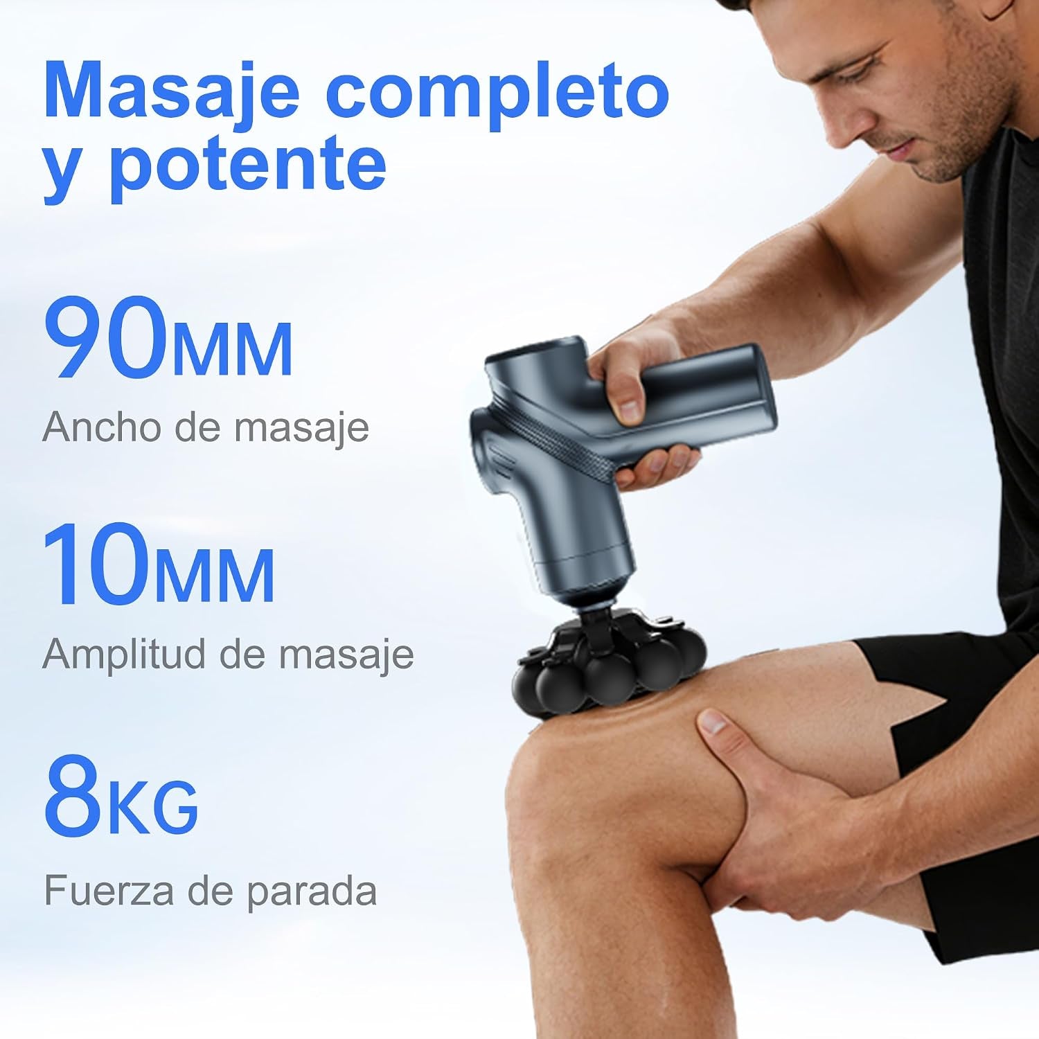 Massage Gun Deep Tissue Mini Muscle Back Massager for Pain Relief | Silent Mini Muscle Massager with 9 Massages Heads Birthday Gifts for Men Women Dad Him (Blue)