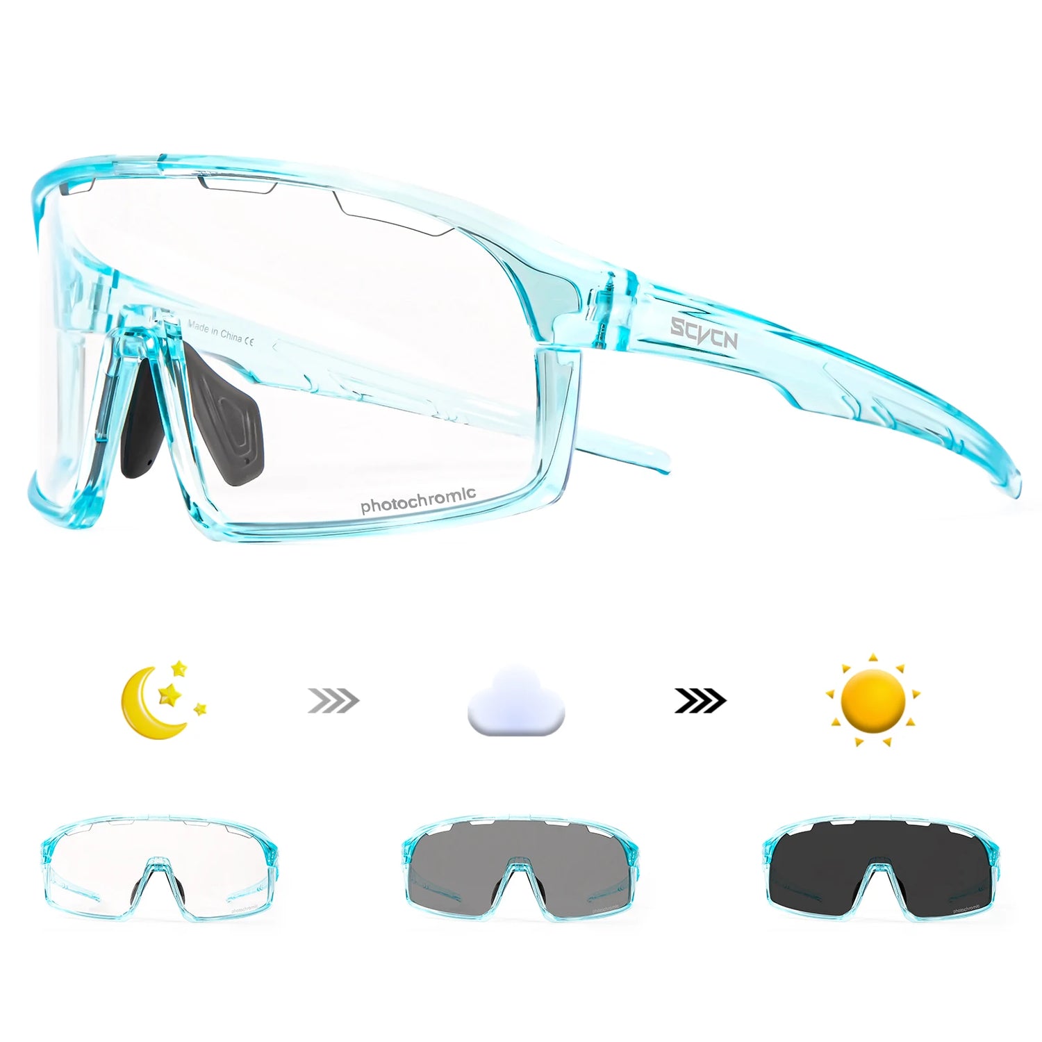Photochromic Cycling Glasses Outdoor Sports Running Sunglasses Women UV400 Bicycle Goggles Men MBT Cycling Sunglasses