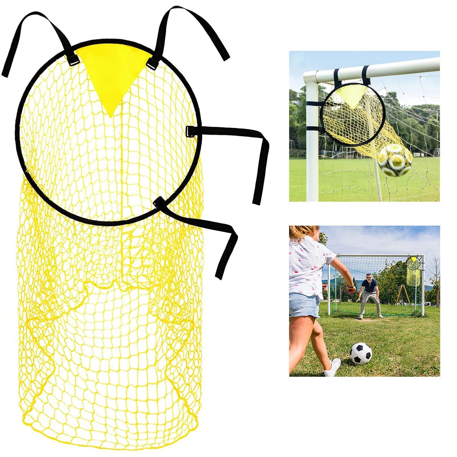Soccer Top Bins Net,Football Goal Net,Easy Attach,Adjustable,For Kid,Training,Improve Shoot Accuracy,Foldable,Visible Score,No Shifting