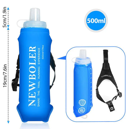 Ultra Lightweight Foldable Wristband 500Ml Water Bottle Outdoor Sports Water Bag Running Fixed anti Slip TPU Soft Water Bottle