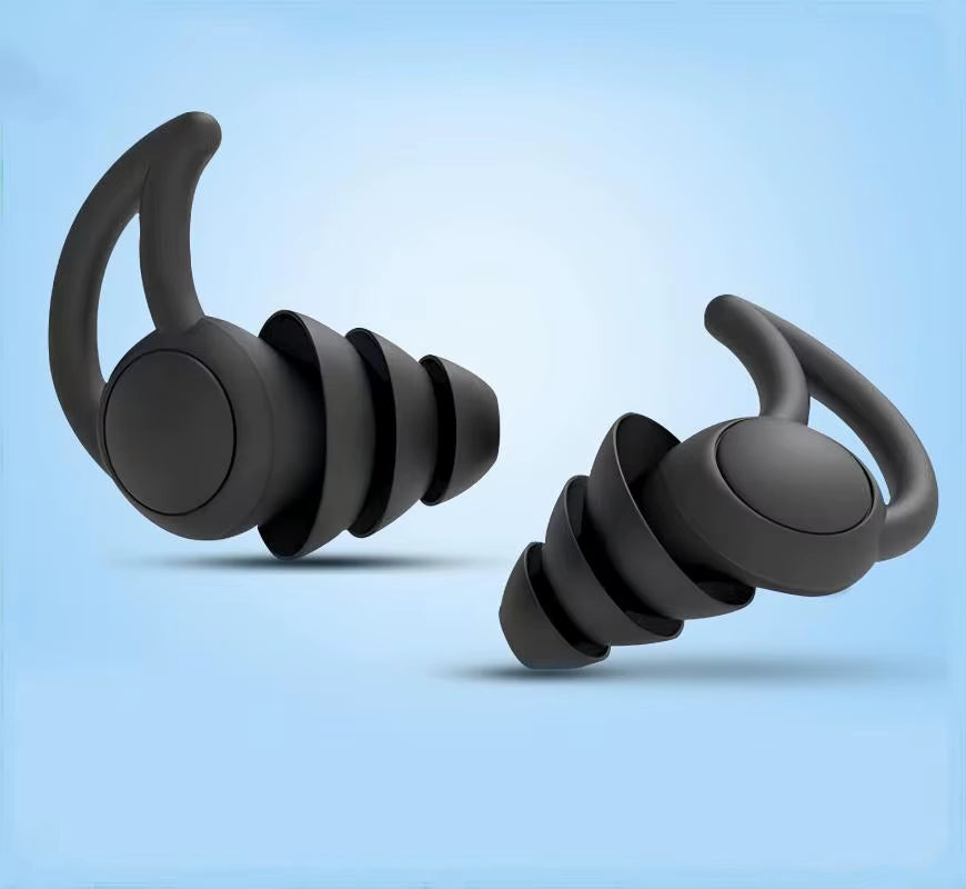 CCSN 3 Layer Ear Plugs for Sleep Silicone Noise Cancelling Hearing Protection, Soft Reusable Ear Plugs for Sleep