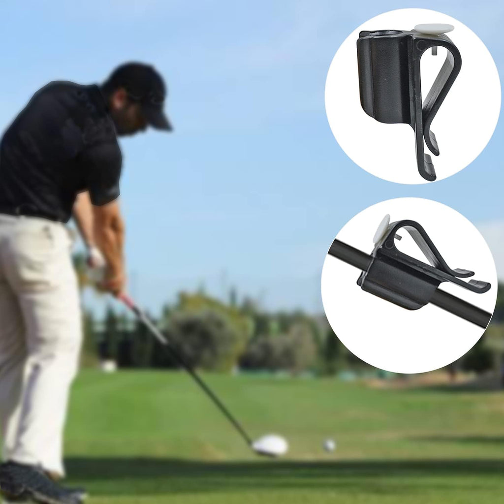 10 Pack Golf Club Bag Clips on Putter Clamp Holder Organizer Value Durable Plastic Black Putting Clip Golf Accessories for Men Women Golfer