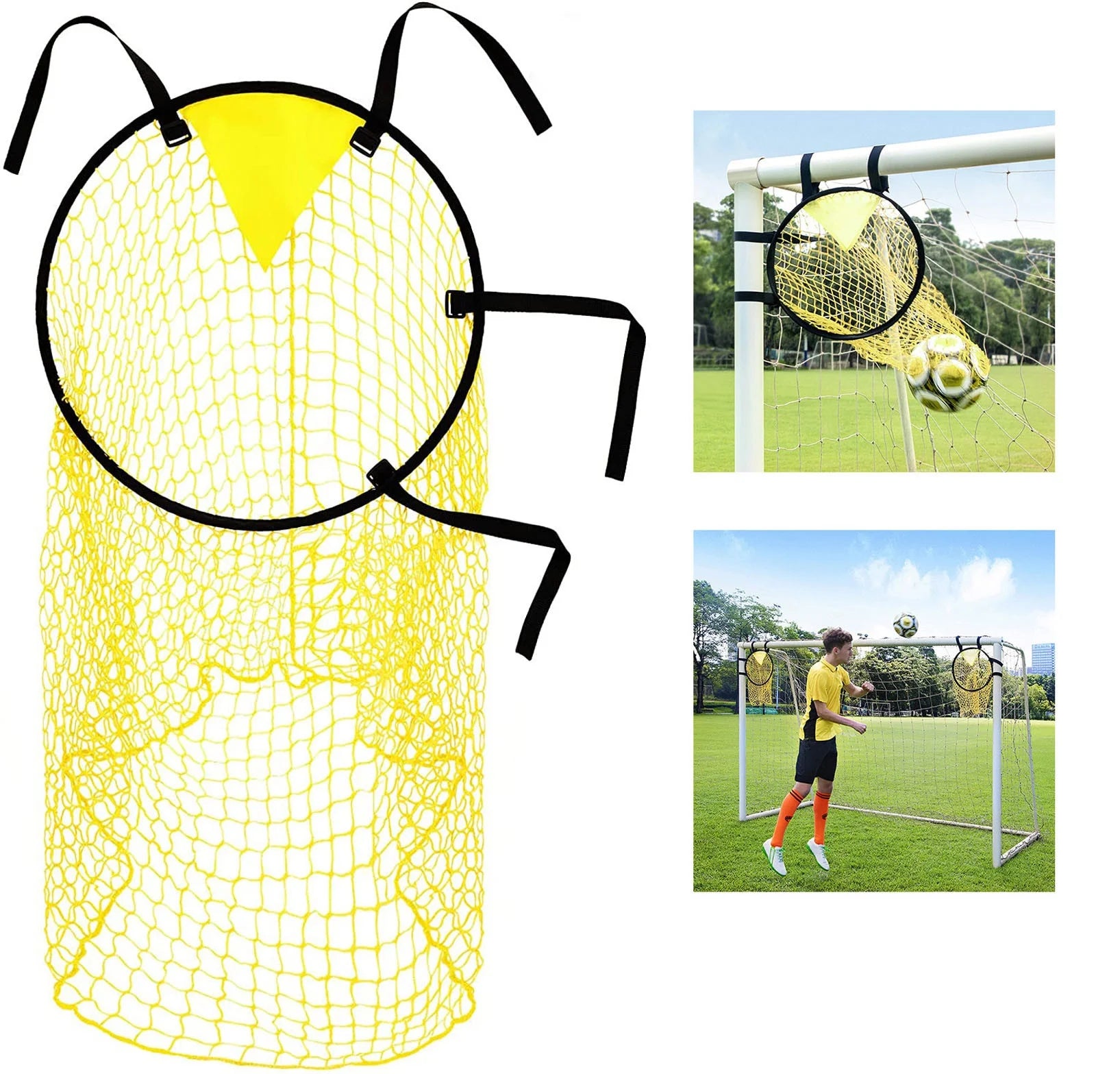 Soccer Top Bins Net,Football Goal Net,Easy Attach,Adjustable,For Kid,Training,Improve Shoot Accuracy,Foldable,Visible Score,No Shifting