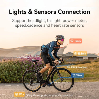 G3/G3+ GPS Bike Computer G/G+ Gen.3 Power Meter Cadence Speed Bicycle Odometer G3 plus Waterproof Lights Connection Cycling