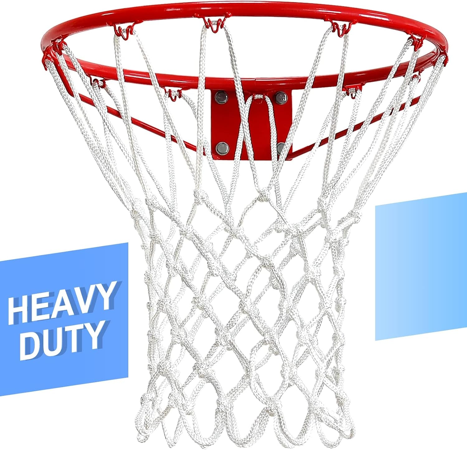 Basketball Net Outdoor,(7.16 Oz) 12 Loops Professional Heavy Duty Basketball Net Replacement,All Weather anti Whip, Suitable for Outdoor Standard 12 Loops Basketball Hoop