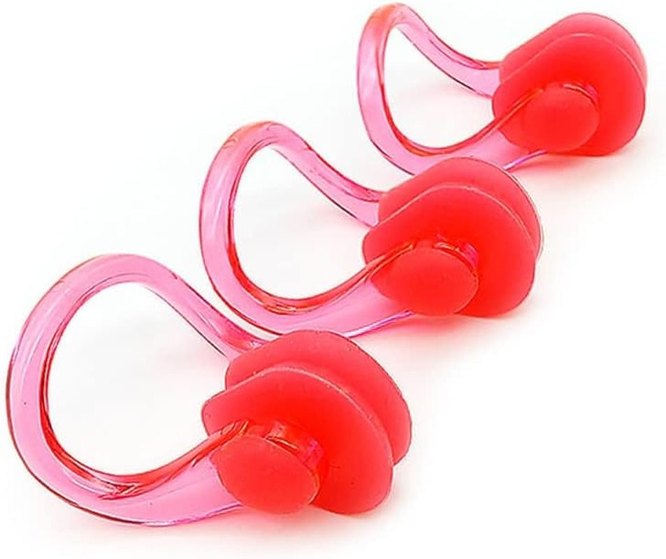 12 PCS Waterproof Swimming Nose Clip Silica Gel Swim Nose Plug for Kids and Adults with Bright Color