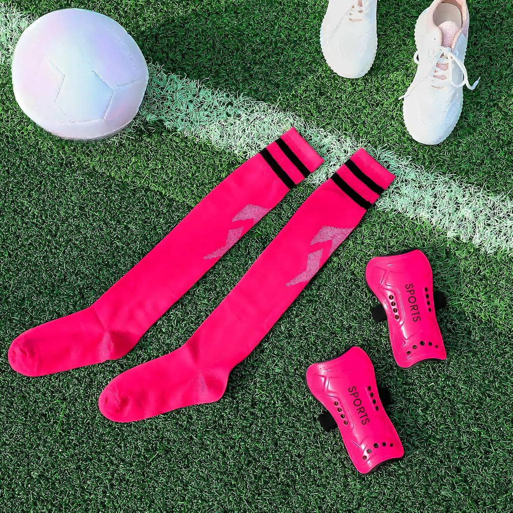 Soccer Shin Guards and Socks for Toddler Kids Youth, Lightweight Soccer Shin Pads Protective Defender Gear for 3-5, 5-10, 10-15 Years Old Children Teen Boys Girls Sports Game