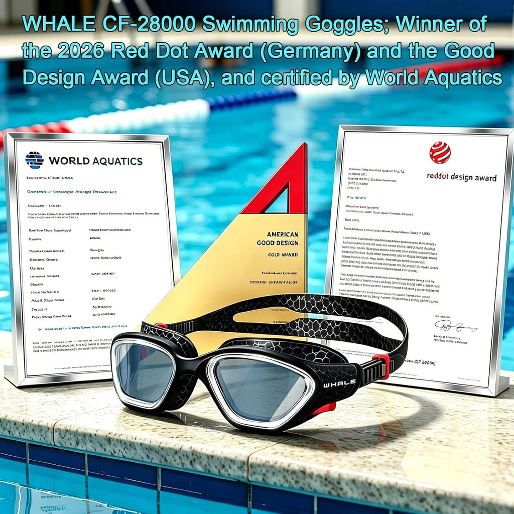 Swim Goggles, HD Anti-Fog Goggles, Unisex | 100% UV Protection | Anti-Fog Design Clear Wide-Angle Underwater View