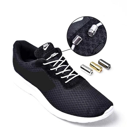 1Pair Elastic Shoelaces round No Tie Shoe Laces Sneakers Shoelace Kids Adult Elastic Laces One Size Fits All Shoes Dropshipping