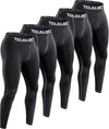 5 Pack Men'S Compression Pants Performance Leggings Tights Baselayer | Moisture Wicking, Lightweight, Tagless, Quick Dry, 4 Way Stretch, Elastic Fabric, Workout, Fitness, Gym, Running, Basketball