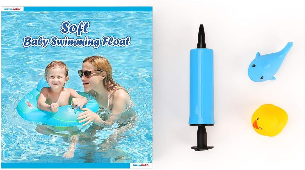 Baby Swimming Pool Float Inflatable Toddler Swim Pool Seat Floating Ring for Kids Aged 2-4 Years Old (Blue,Large)