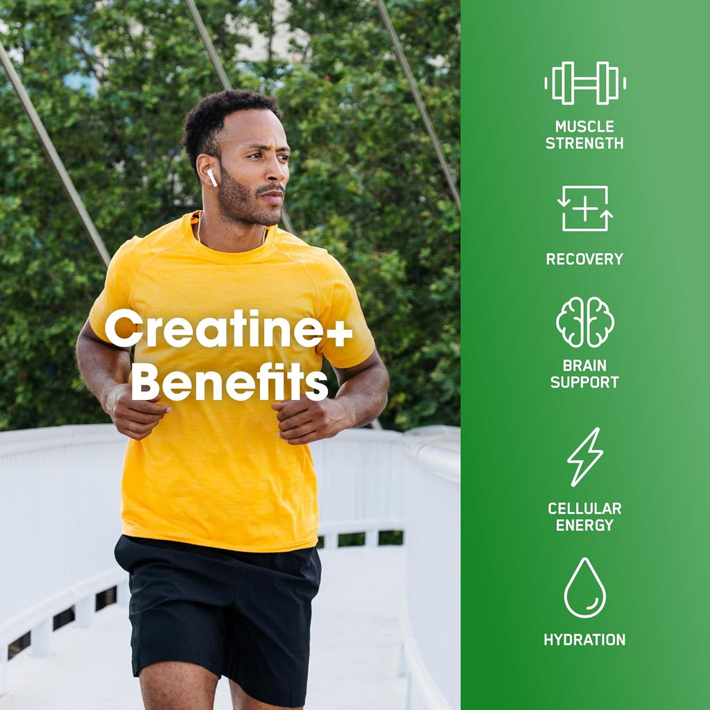 Creatine Monohydrate plus Powder, Orange Passionfruit Flavored Creatine Performance Blend with Electrolytes for Hydration, Added Vitamins, 40 Servings, 360 Grams (Packaging May Vary) | Monohydrate Creatine Performance Blend, with Electrolytes for Hydration, Added Vitamins, Supports Energy and Muscle Recovery