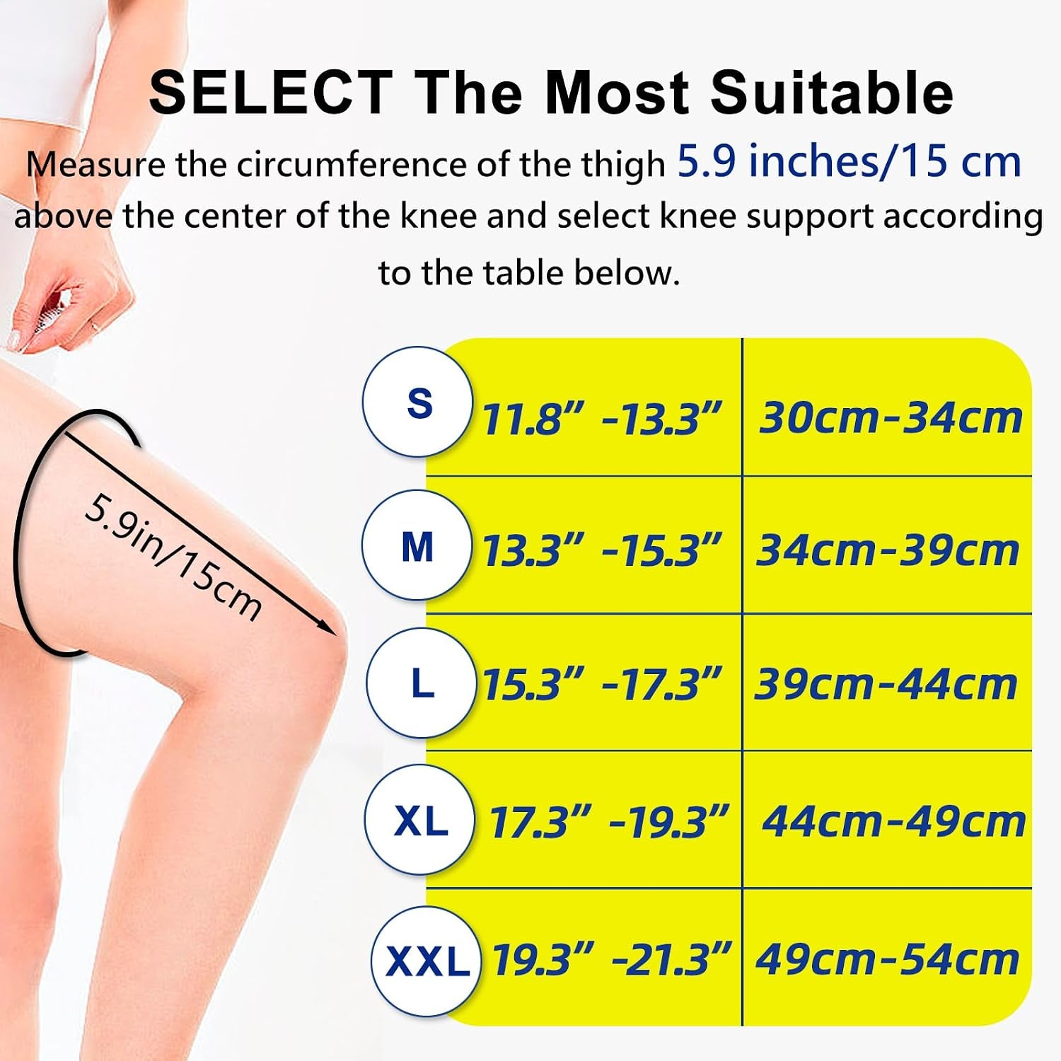2 Pack Full Leg Compression Sleeves, Long Knee Brace Support for ACL,PCL, Meniscus Tear, Arthritis, Tendinitis,Men and Women (Black, Medium)