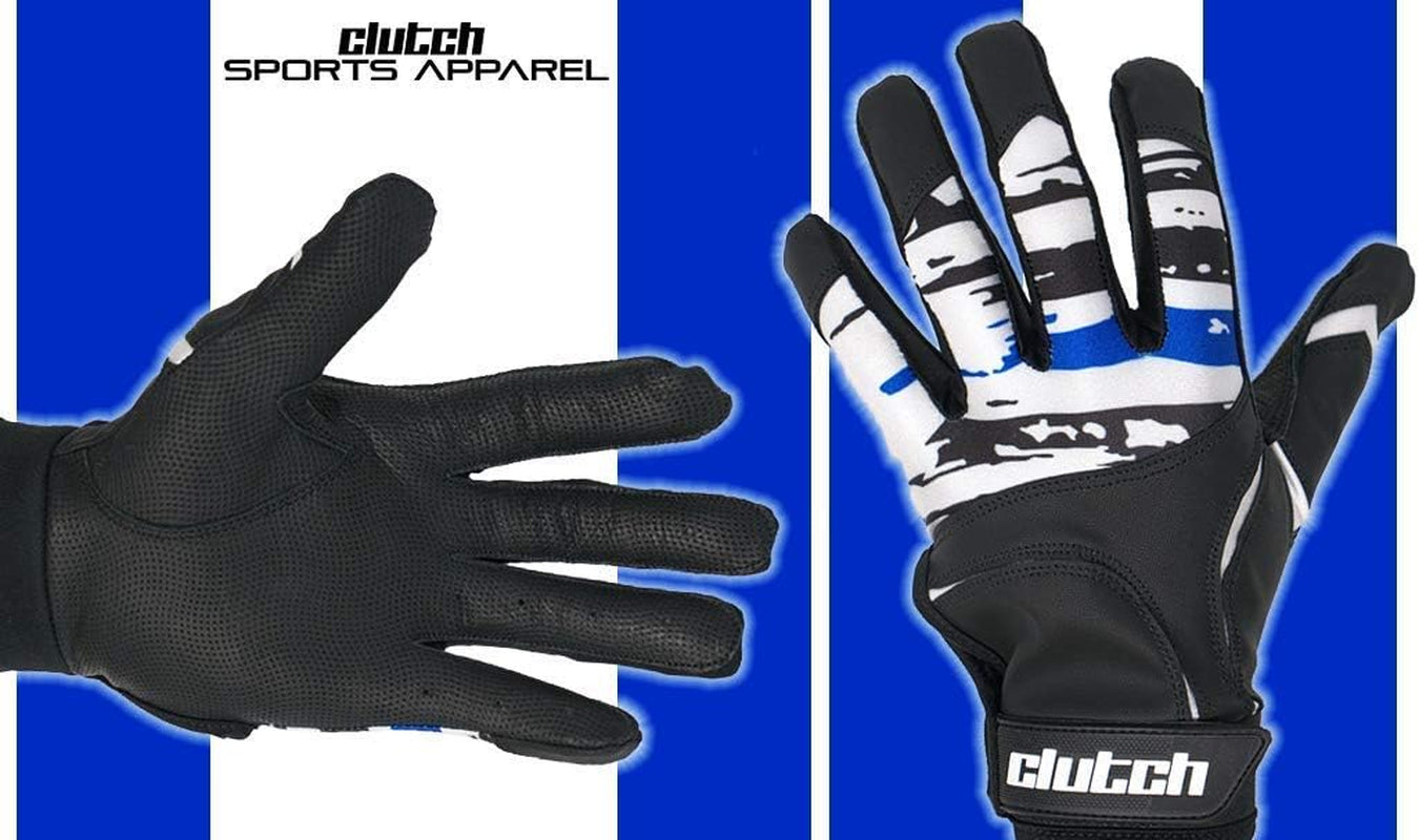 American Flag Baseball &amp; Softball Batting Gloves, Super Grip Finger Fit, Performance Mesh &amp; Perforated Sheepskin Palm for Adults &amp; Youth