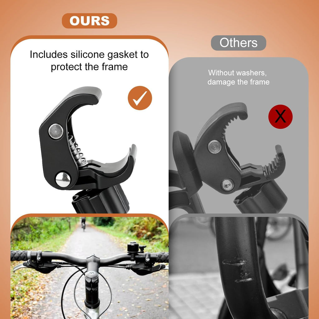 Pack of 2 Adjustable Bike Water Bottle Holder Mountain Bike Accessories for Men | Lightweight Mountain Bikes Water Bottle Cage & Cup Holder Bicycle Accessories | MTB Cup Grip for Riding - Black