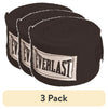 (3 Pack)  108" Boxing Hand Wraps – Black, Poly-Cotton, Adjustable Strap, 2-Pack