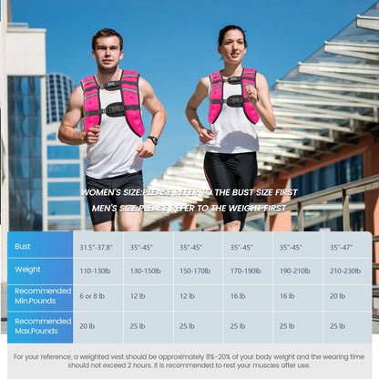 Weighted Vest Pink 12 Lb Weight Vest for Woman Men Sport Weighted Vest with Reflective Stripe Adjustable Buckle Straps Mesh Pocket for Strength Training Running