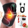 Cordless Heated Knee Massager, 3-In-1 Knee Heating Pad, Black 1PC | 3 Vibration Mode and 3 Heating Levels, Auto-Off Timer, Electric Knee Brace for Knee Shoulder Elbow, Ideal Gifts for Men Women