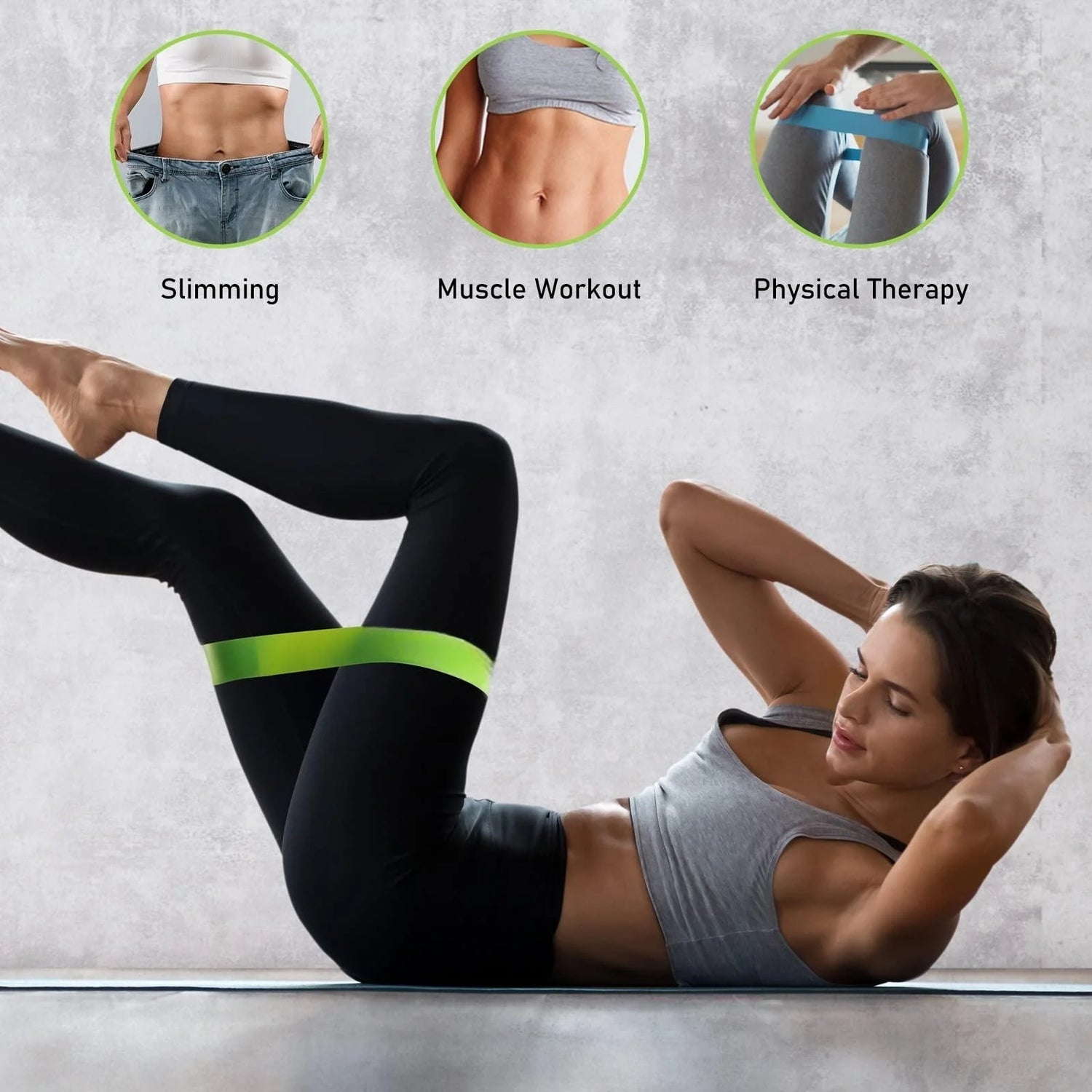 5 Pcs Resistance Bands for Working Out, Pilates Physical Therapy Exercise Bands.Body Fitness Resistance Bands Workout Stretch Band for Physical Therapy Loop Exercising Resistance Bands