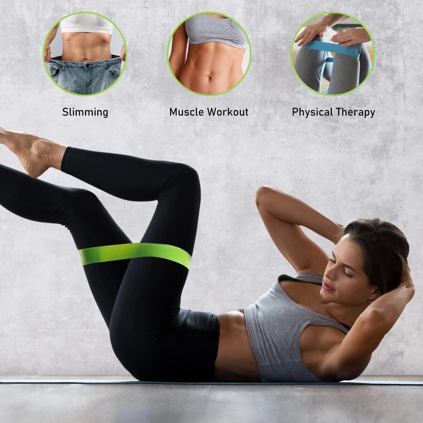 5 Pcs Resistance Bands for Working Out, Pilates Physical Therapy Exercise Bands.Body Fitness Resistance Bands Workout Stretch Band for Physical Therapy Loop Exercising Resistance Bands