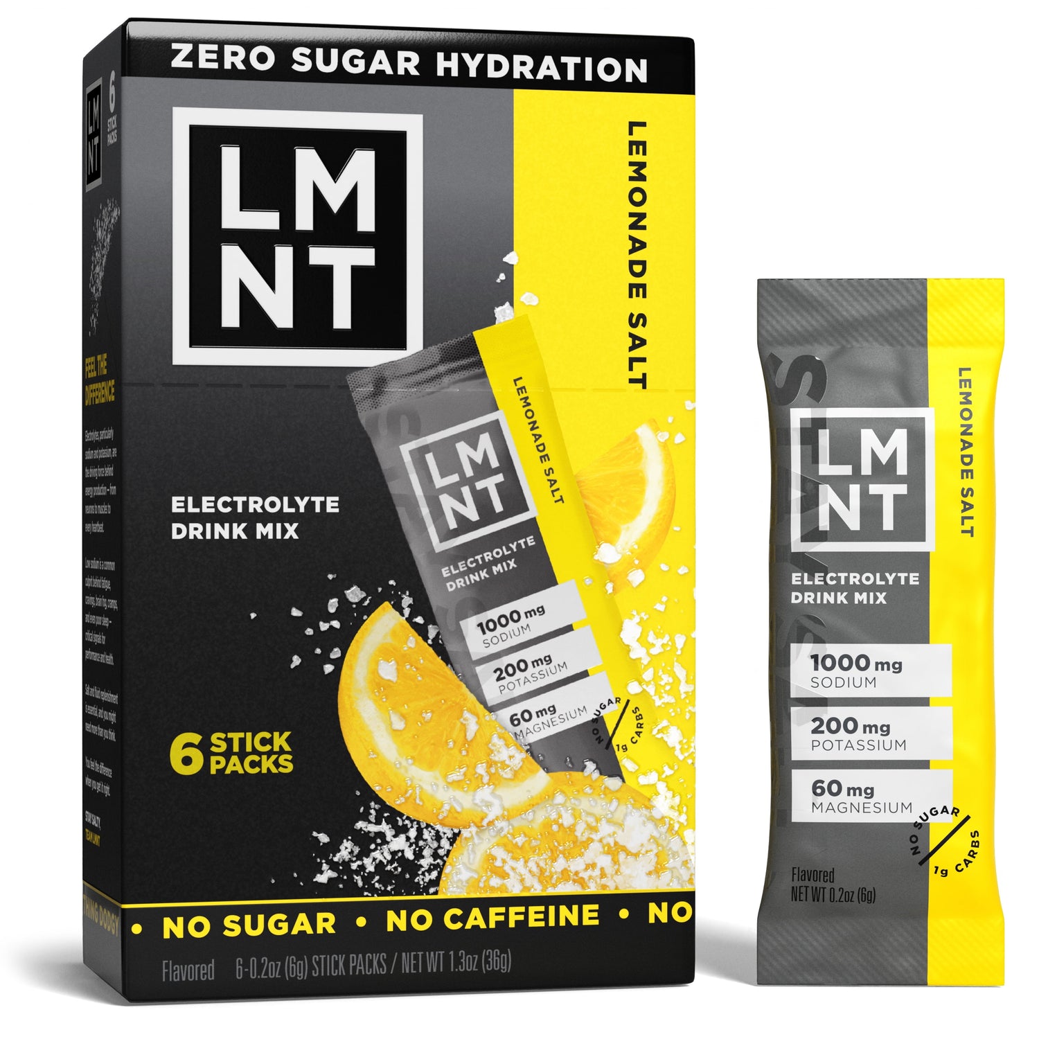 (5 Pack)  Zero Sugar Electrolyte Drink Mix - Lemonade - 6 Count