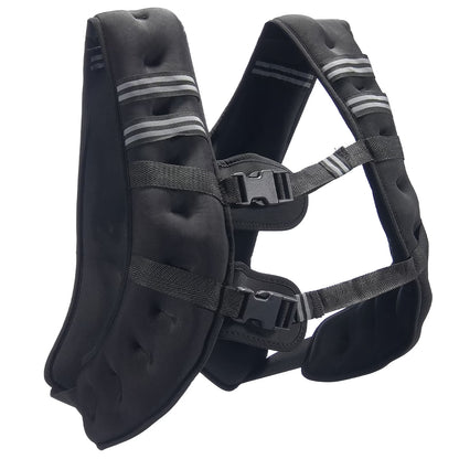 Weighted Vest, 30 Lbs Adjustable with Safety Reflective Stripes, Secure Buckle Closure, Ideal for Men and Women, Enhances Workouts Including Strength Training, Running, and Fitness Activities