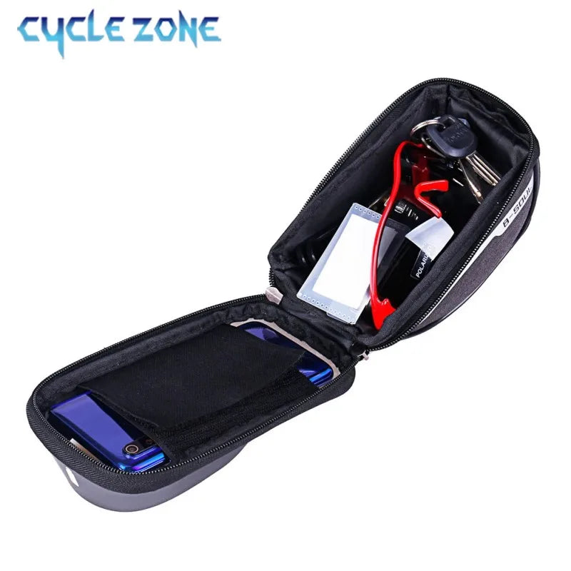 Mountain Bicycle Bag Touch Screen Cycling Handlebar Phone Holder Bag Bike Bags Bicycle Phone Storage Bags Cycling Accessories