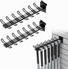 Baseball Bat Holder to Hold 6, 8, 12 Bats, Sports Softball Bat Slatwall Storage Vertical Display Rack, Slatwall Accessories (12 Bats Holder - 2 Pack, Black)