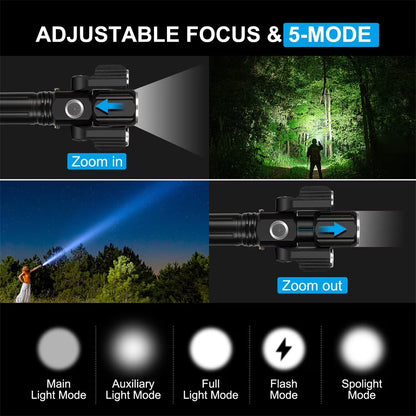 USB Rechargeable Bike Light Super Bright Bicycle Lights Headlight Triple Flashlight Front Light Waterproof - Riding Cycling Camping