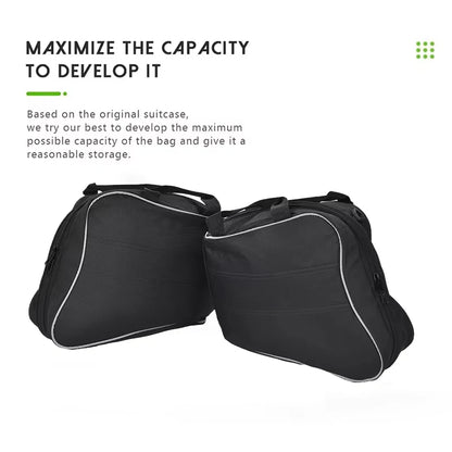 For Kawasaki Versys 1000 650 2015-2021 for KQR 28L Hard Saddlebag Liner Set Saddle Bags Travel Waterproof Trunk Bag Luggage Bags