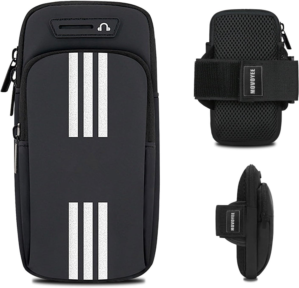 Phone Holder for Running Armband Cell Phone Holder Iphone 17 16 15 14 13 12 11 Pro Max Xs 16E Xr X plus Galaxy Ultra Note Carrier Bag,Gym Workout Exercise Sports Arm Bands Sleeve Pouch Black