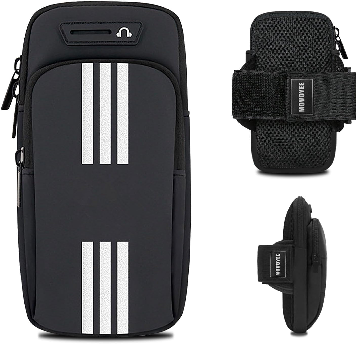 Phone Holder for Running Armband Cell Phone Holder Iphone 17 16 15 14 13 12 11 Pro Max Xs 16E Xr X plus Galaxy Ultra Note Carrier Bag,Gym Workout Exercise Sports Arm Bands Sleeve Pouch Black