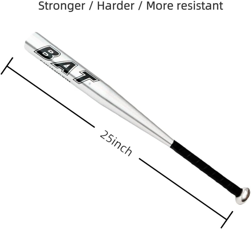 25'' Alloy Steel Baseball Bat Lightweight Youth & Adult Bat for Baseball | Sports Equipment for Training, Batting Practice & Casual Games, Aluminum Alloy Metal Bat for Sports & Outdoor Play