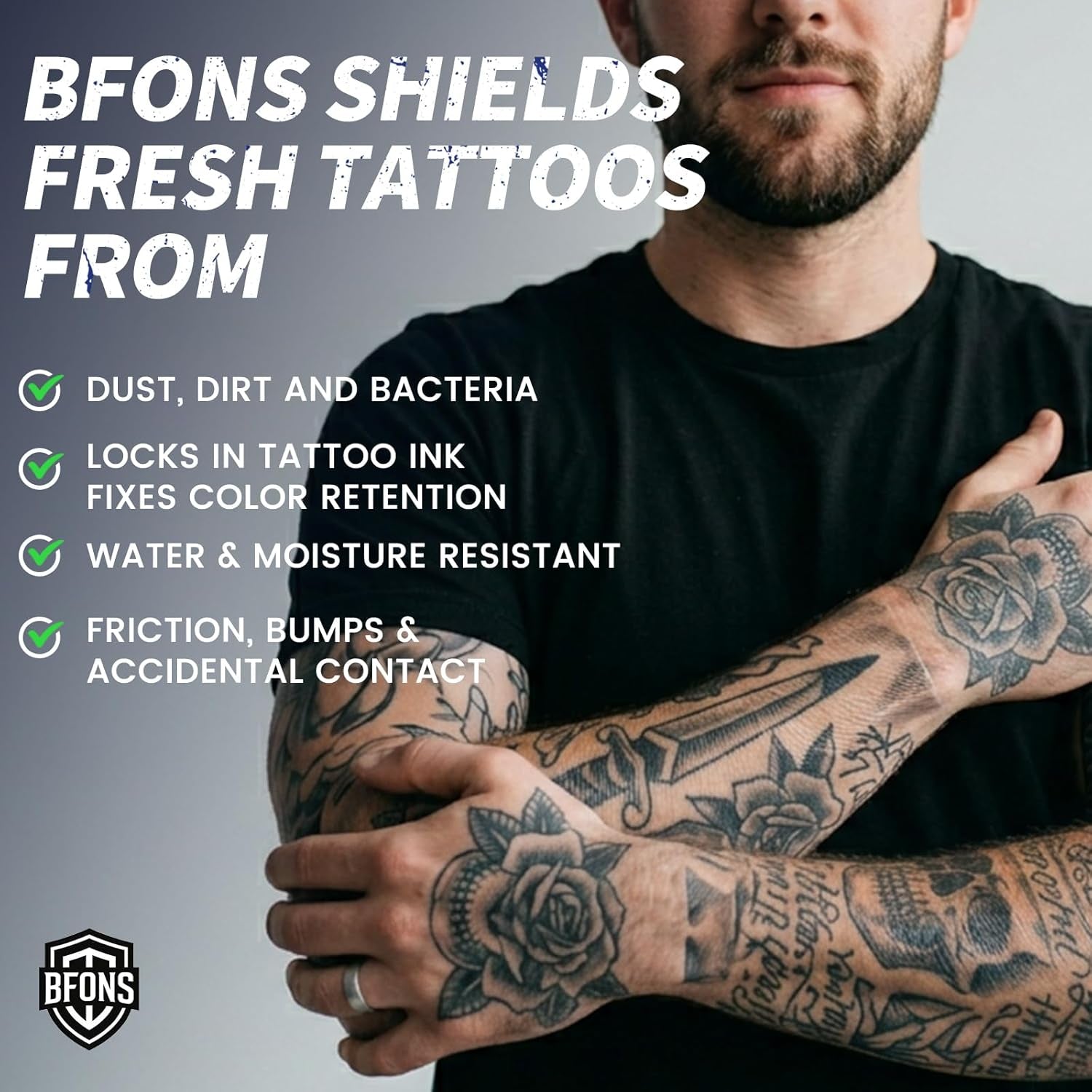 Tattoo Aftercare Waterproof Bandages 6 in X 4.4 Yd Tattoo Cover up Tape, Tattoo Supplies Second Skin Bandage Flat Roll Transparent Film Wound Healing Protective Clear Sterile and Safe Bandages