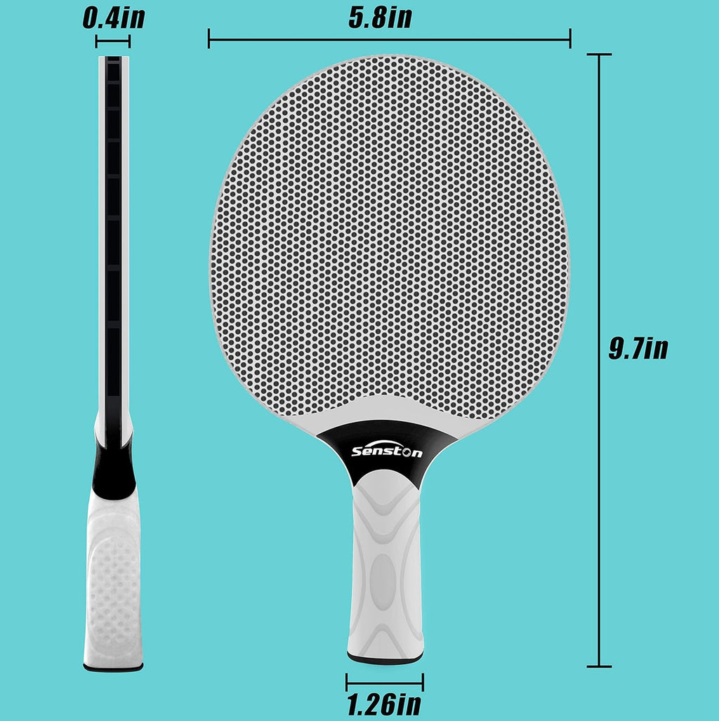 Table Tennis Rackets Set,Professional Ping Pong Paddle Set for 4 Players, Composite Rubber Table Tennis Paddles, Indoor or Outdoor Games.