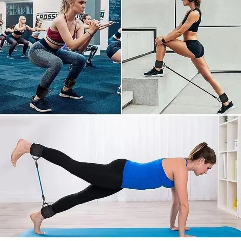 Ankle Bands Resistance Bands for Leg Butt Training Legs Resistance Bands with Ankle Strap for Women &amp; Men Glutes Workout