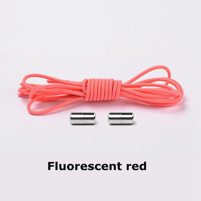 1Pair Elastic Shoelaces round No Tie Shoe Laces Sneakers Shoelace Kids Adult Elastic Laces One Size Fits All Shoes Dropshipping