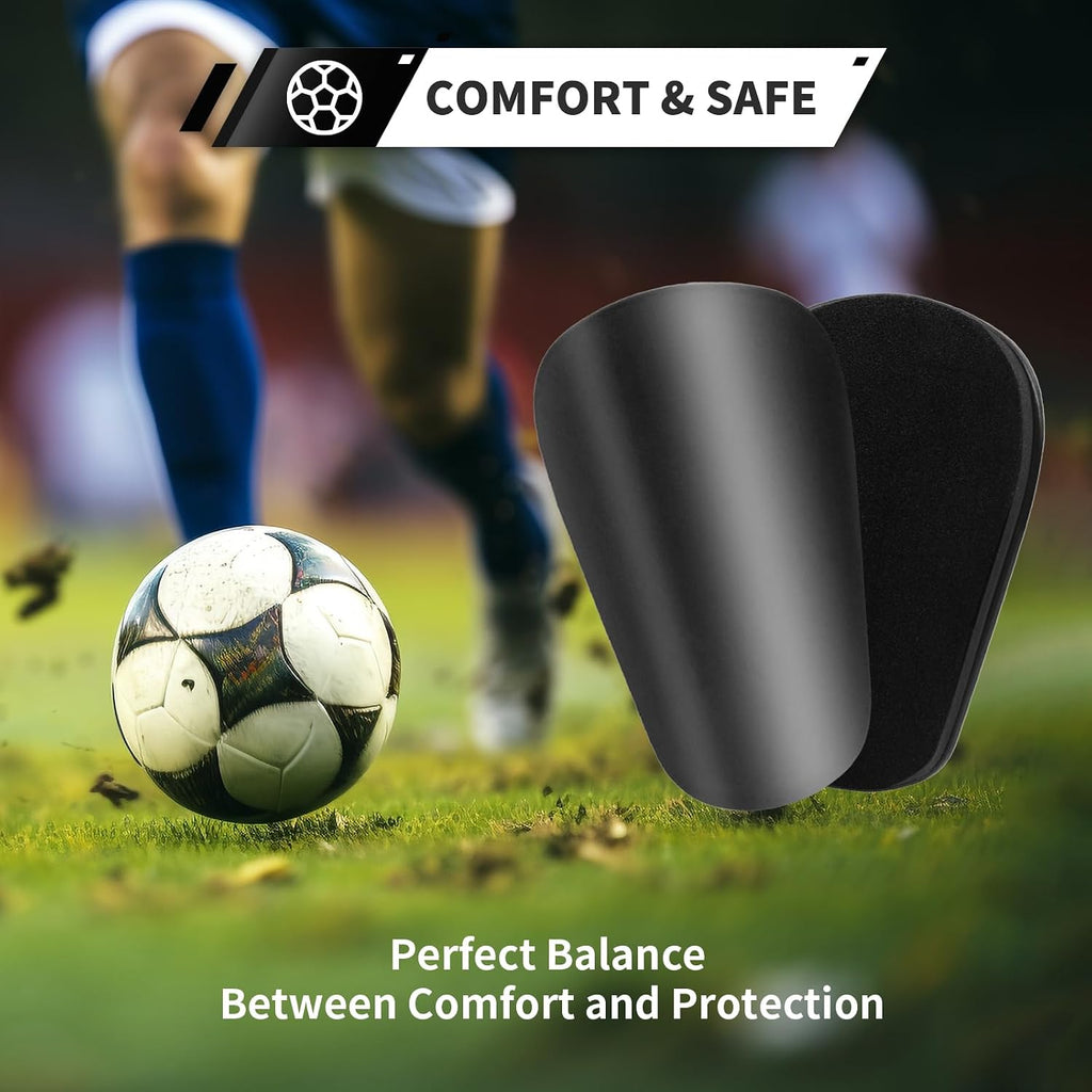 Extra Mini Soccer Shin Guards for Toddler, Kids, Youth & Adults | Ultra Lightweight Insert Small Shin Pads, Boys Girls Men Women, Shock-Absorbing Protection, 3.7×2.4 In, Training & Matches