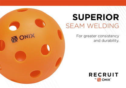 (5 Pack) Recruit by  Pickleball Pure Indoor Balls (Orange, 3-Pack), New, 2.5 Lb