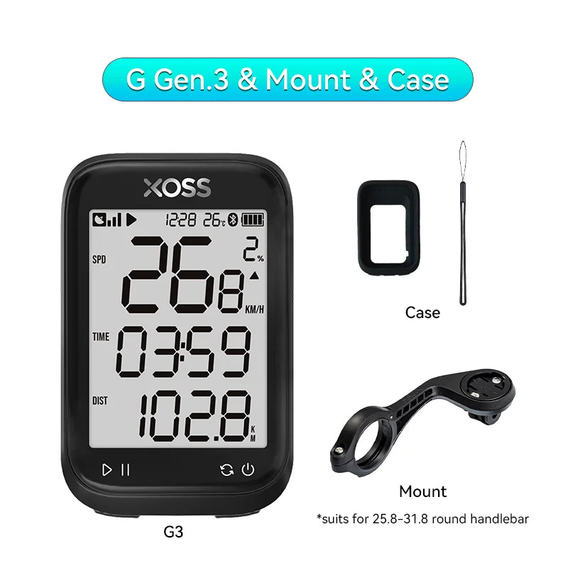 G3/G3+ GPS Bike Computer G/G+ Gen.3 Power Meter Cadence Speed Bicycle Odometer G3 plus Waterproof Lights Connection Cycling
