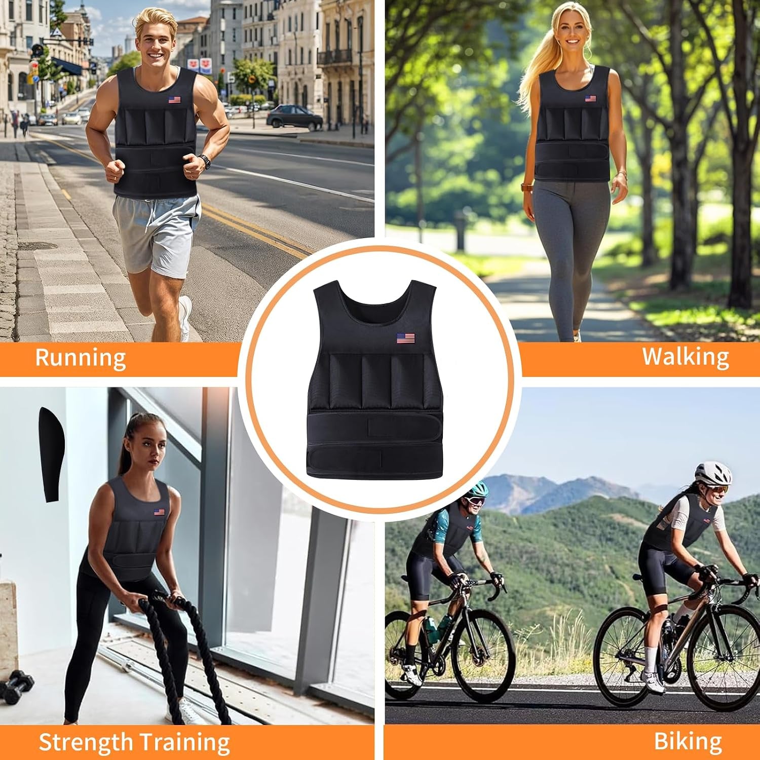 Adjustable Weighted Vest for Men Women,2-30 Lbs Adjustable Weighted Vest with Straps Womens Running Weight Vest for Walking Strength Training Fitness