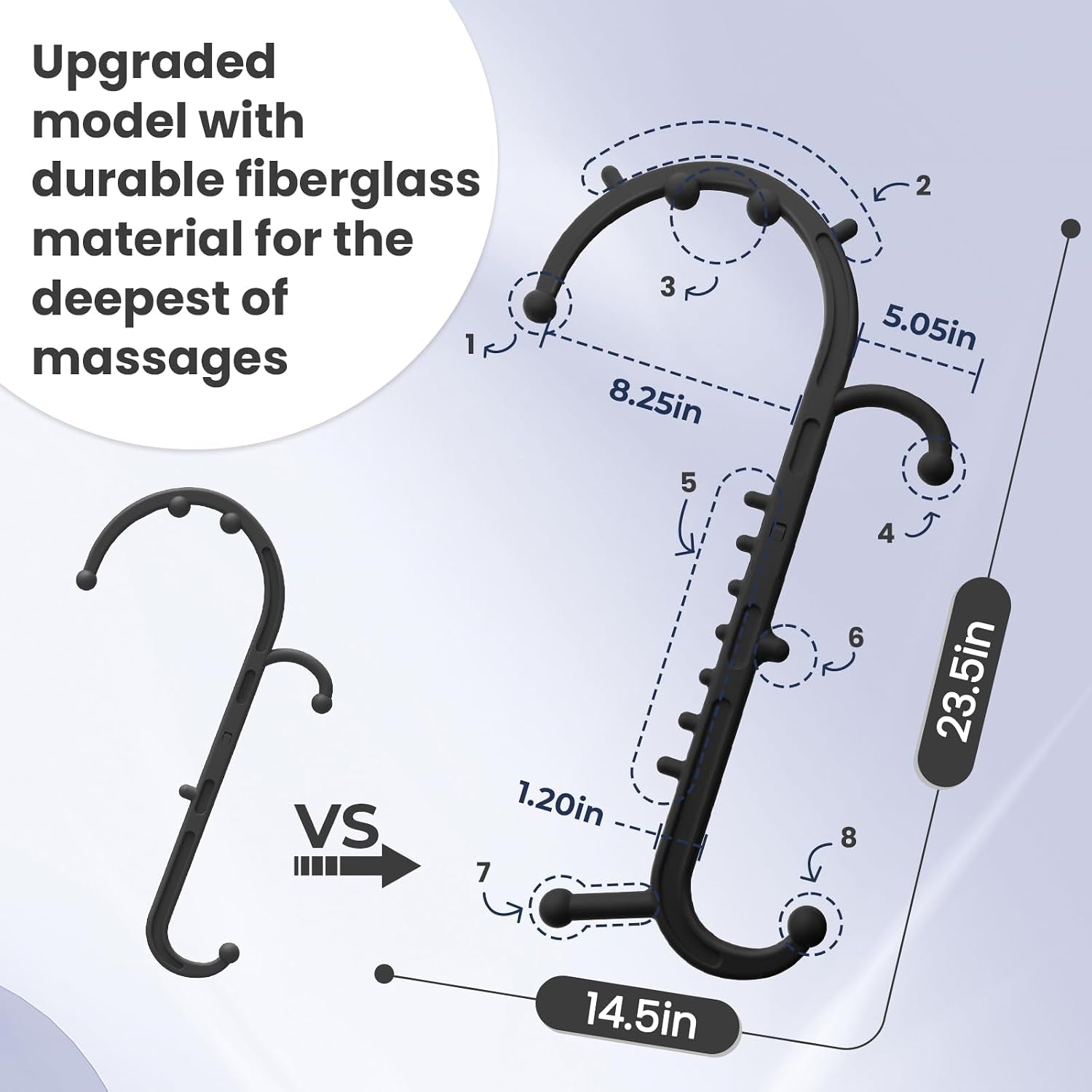 Deep Tissue Back & Neck Massager for Body Muscle Pain Relief | Trigger Point Massage Tool for Full Body, Shoulders, Legs, Muscle Knot Remover, for Self-Massage, Pressure Point Massage Tool