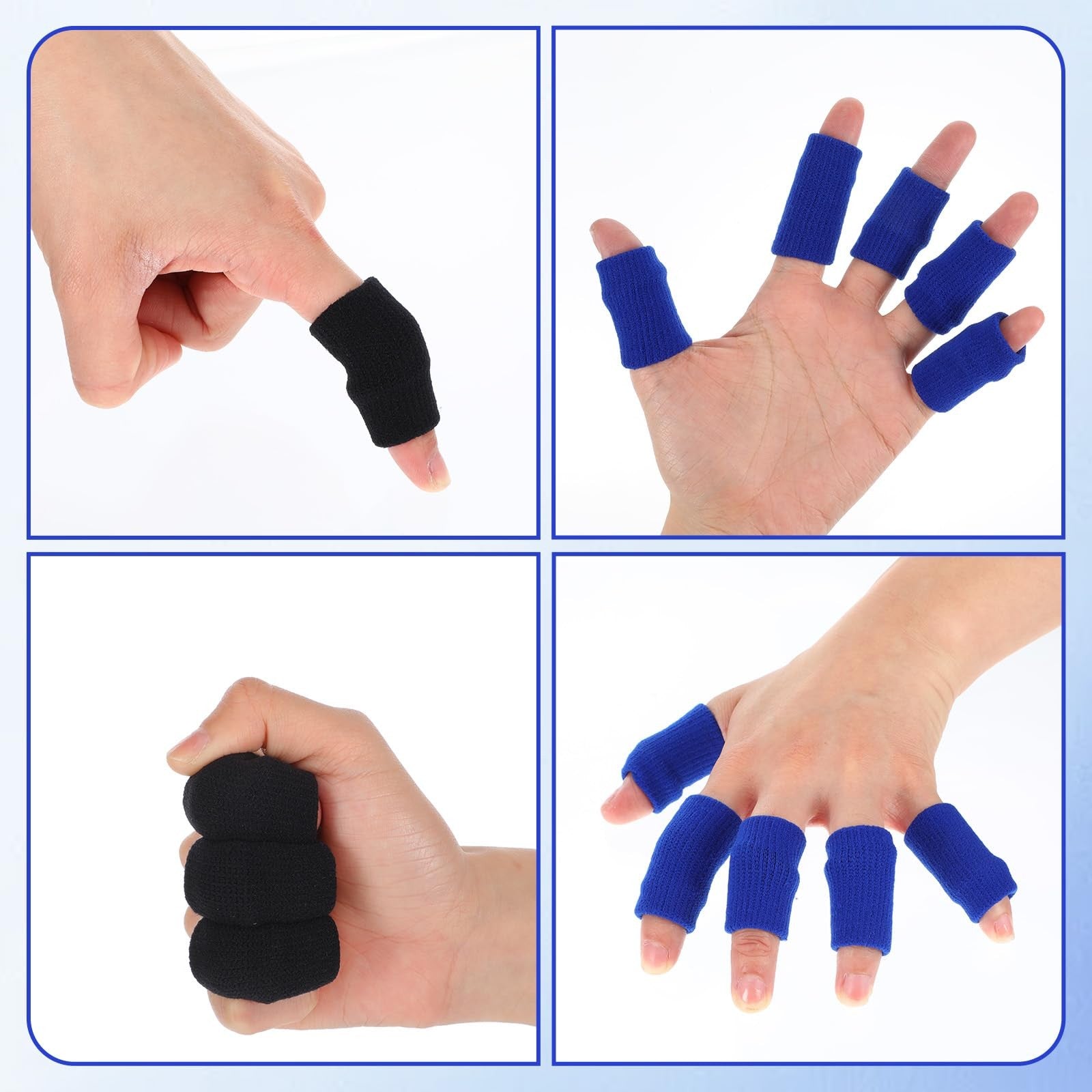 20 Pcs Breathable Finger Brace Elastic Sports Finger Compression Sleeves