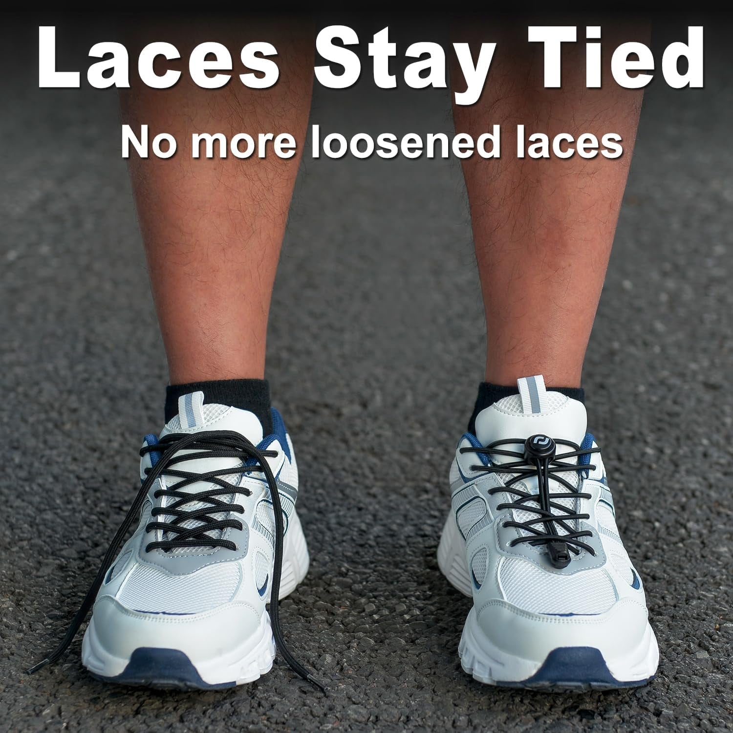 Tieless Elastic Shoe Laces for Adults and Kids | No Tie Stretchy Speed Shoelaces for Sneakers and Running Shoes with Heavy Duty Strong Locks